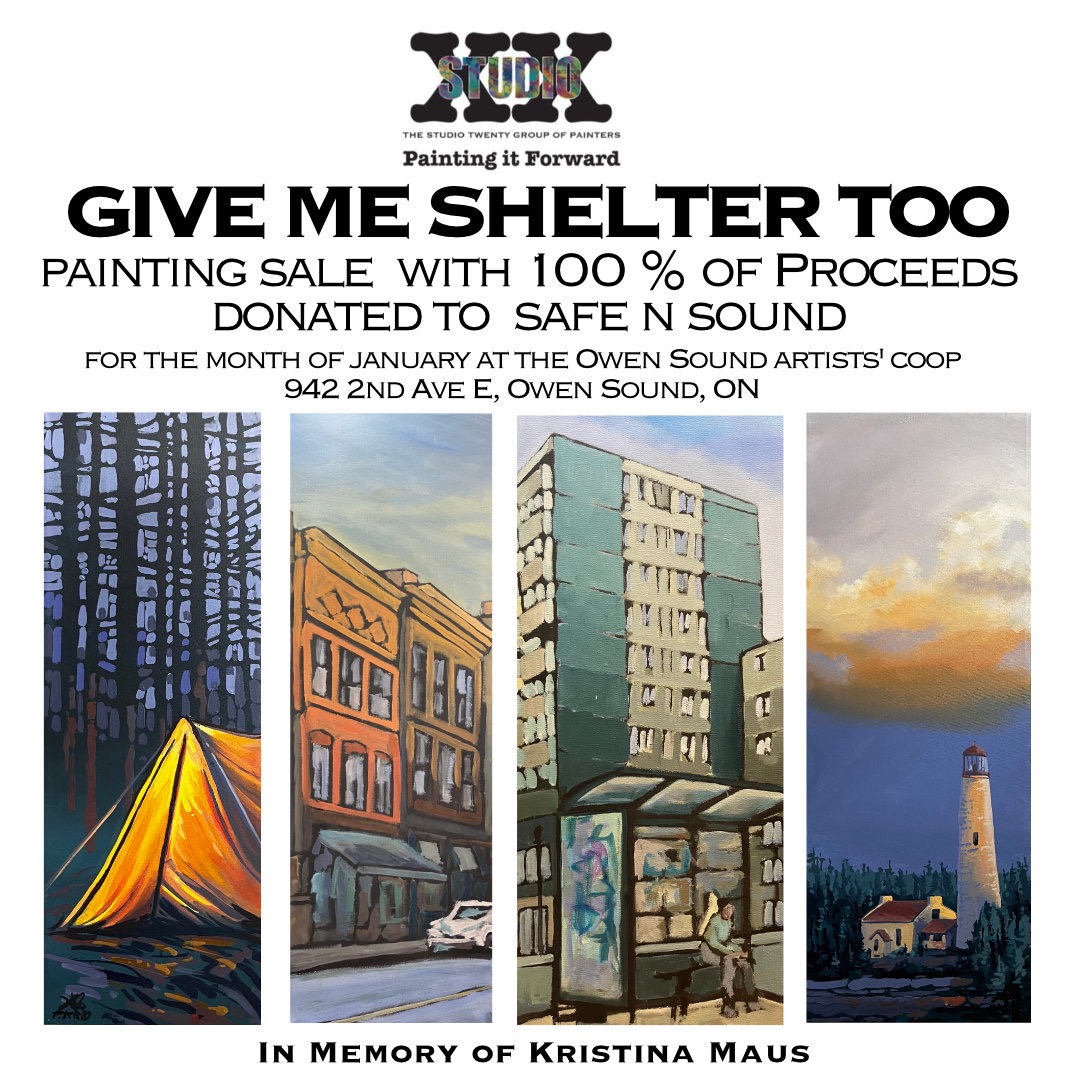 Event image Give Me Shelter Too - Studio XX Art Exhibition Fundraiser @ The Artist's Co-Op